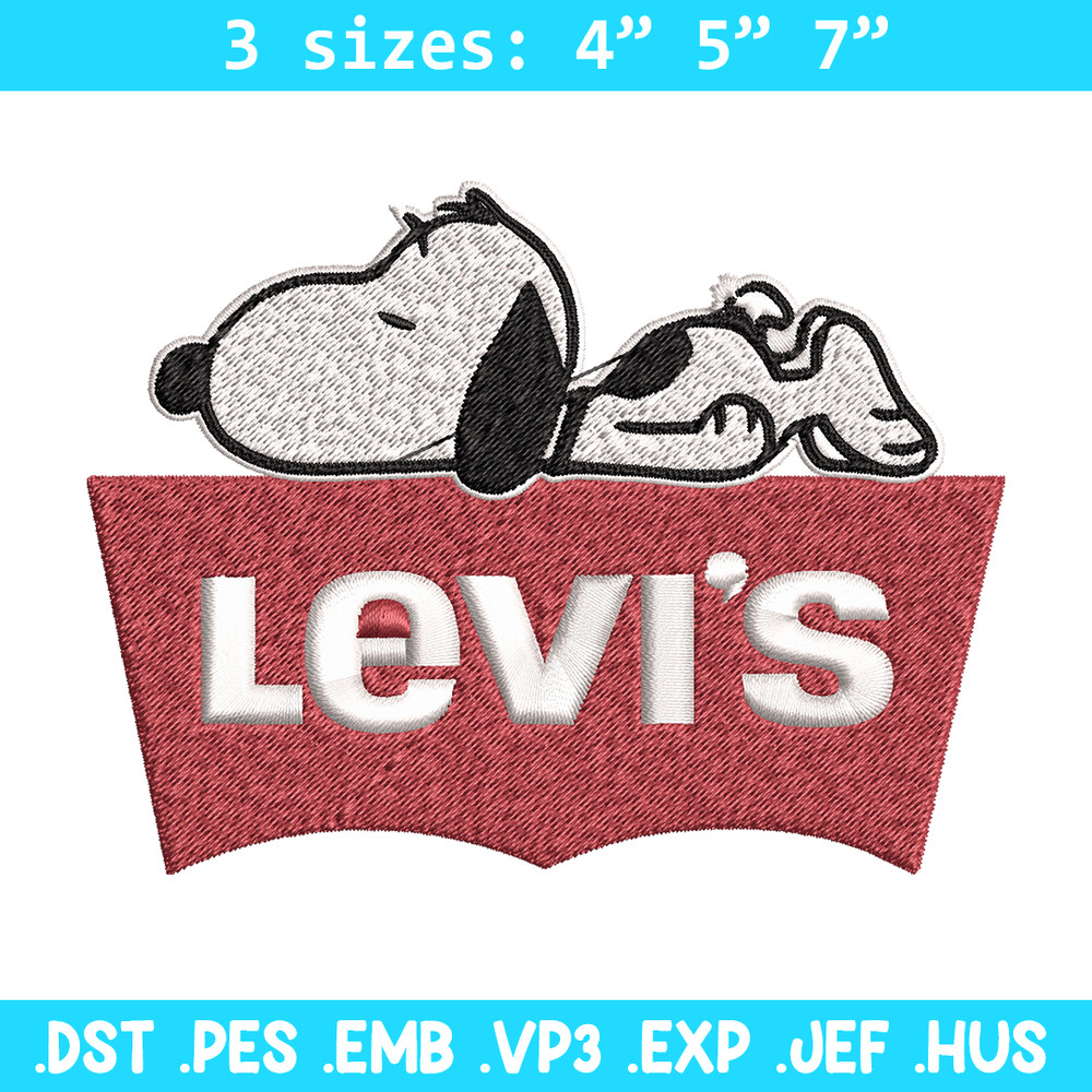 Snoopy Levi's Embroidery design, Snoopy Levi's Embroidery, cartoon design, Embroidery File, Digital download..jpg