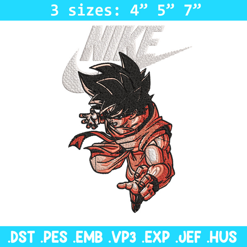 Son Goku Nike Embroidery design, Dragon ball Embroidery, Nike design, anime shirt, Embroidery file, Instant download.jpg