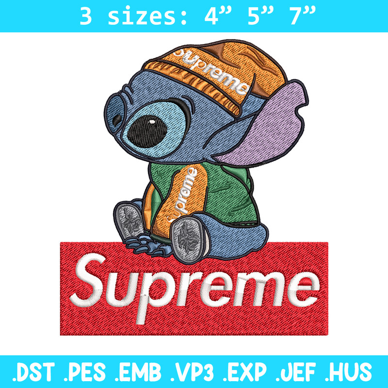 Stitch Supreme Cool Embroidery design, cartoon Embroidery, cartoon design, Embroidery File, Digital download..jpg