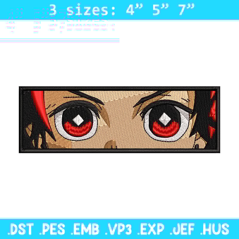 Tanjiro eyes embroidery design, Kimetsu no Yaiba embroidery, Nike design, anime design, anime shirt, Digital download.jpg