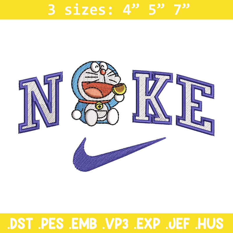Nike doraemon embroidery design, Doraemon embroidery, Emb design, Embroidery shirt, Embroidery file, Digital download.jpg