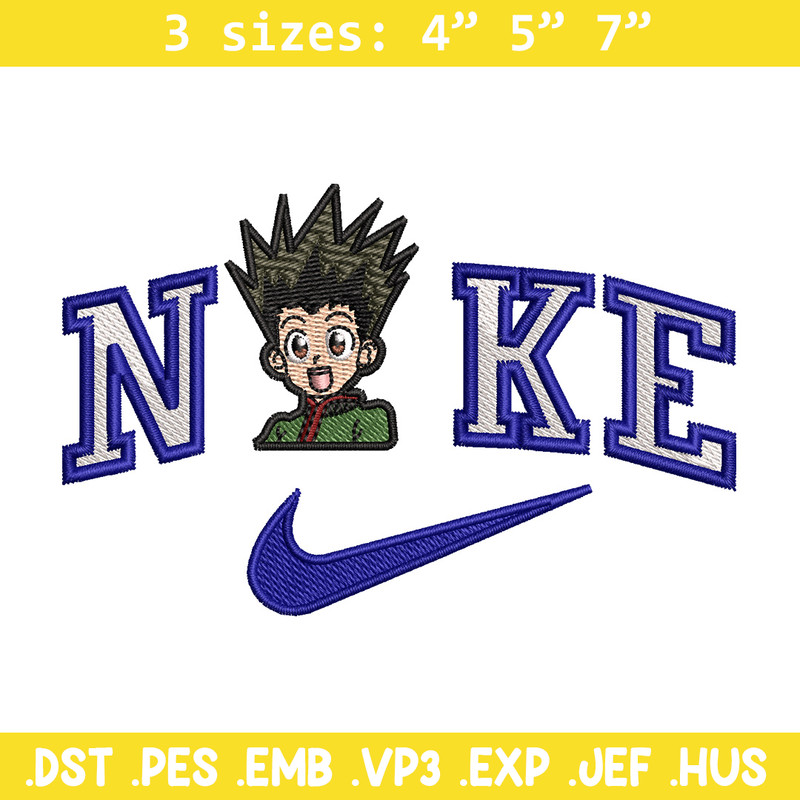 Nike gon embroidery design, Hunter x hunter embroidery, Nike design,Embroidery file,Embroidery shirt,Digital download.jpg