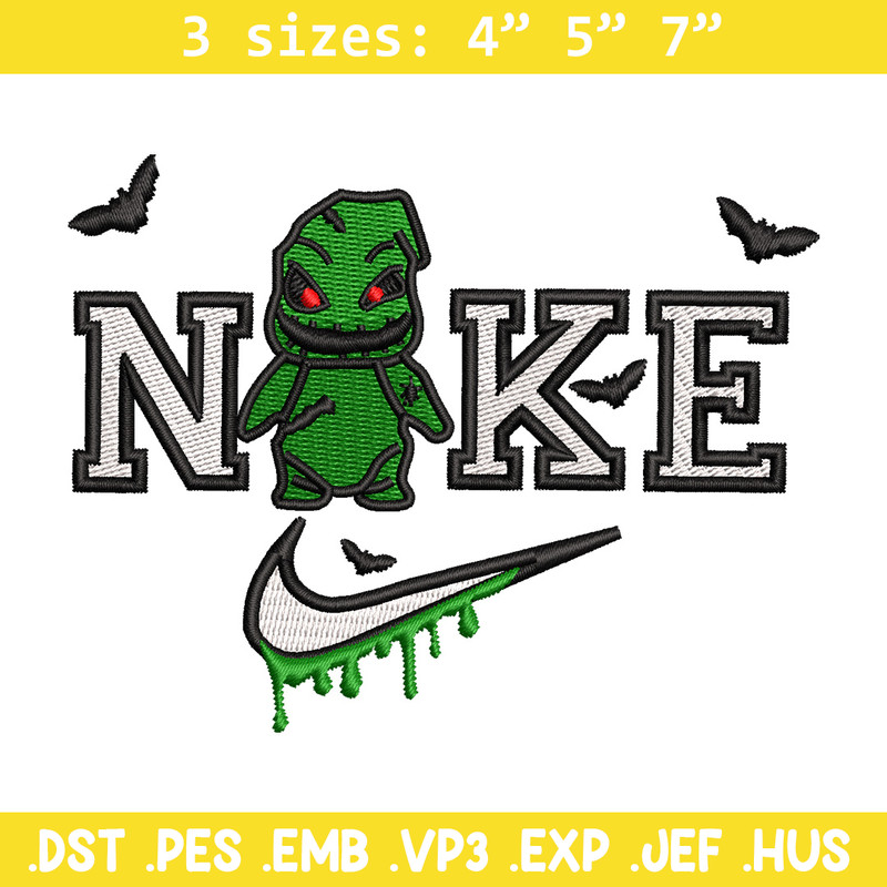 Nike oogie boogie embroidery design, Horror embroidery, Nike design, Embroidery shirt, Embroidery file, Digital download.jpg
