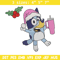 Bluey chrismas embroidery design, Bluey embroidery, Chrismas design, Embroidery file, Embroidery shirt,Digital download.jpg