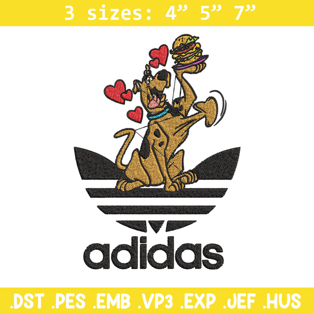 Dog love adidas Embroidery Design, Adidas Embroidery, Embroidery File, Brand Embroidery, Logo shirt, Digital download.jpg