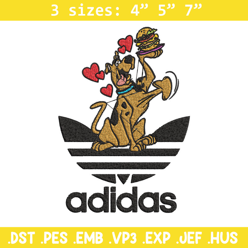 Dog love adidas Embroidery Design, Adidas Embroidery, Embroidery File, Brand Embroidery, Logo shirt, Digital download.jpg