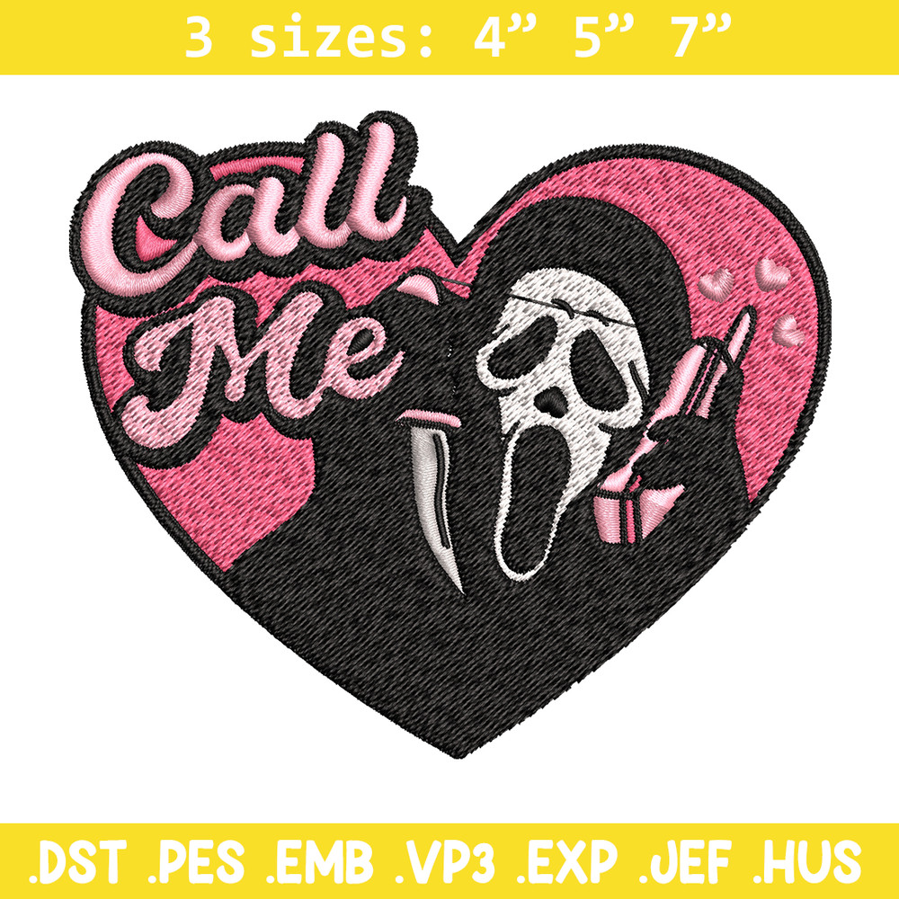 Ghostface Scream Embroidery design, Horror Embroidery, Embroidery File, logo design, logo shirt, Digital download..jpg