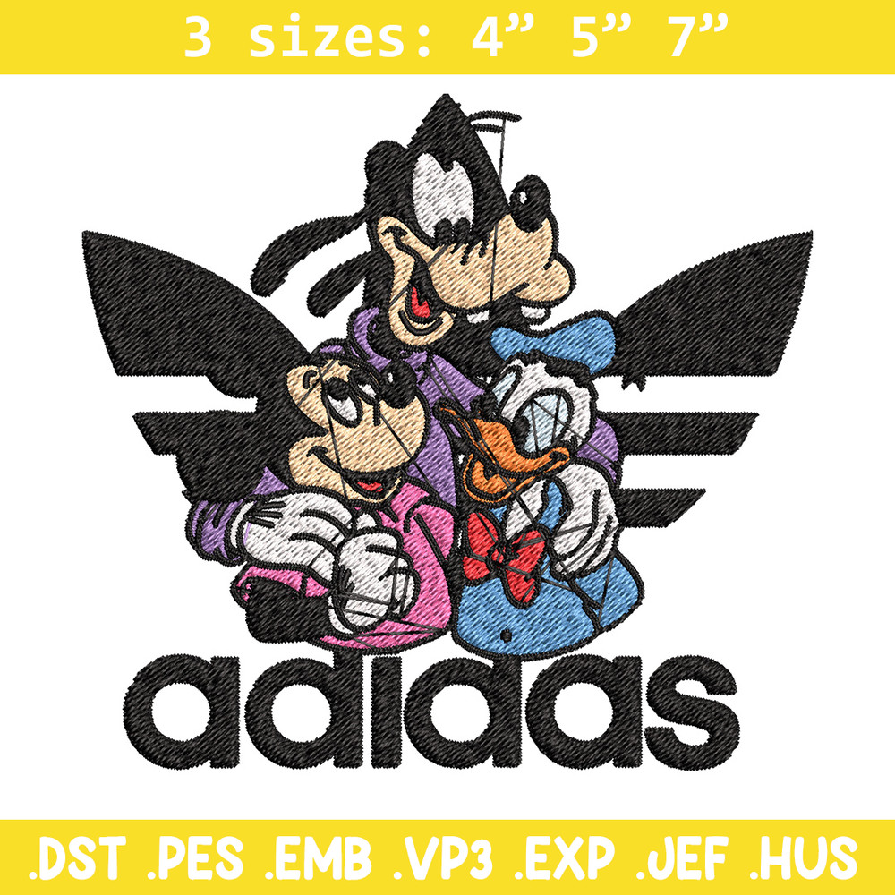 Goofy friends Embroidery Design, Adidas Embroidery, Brand Embroidery, Embroidery File,Logo shirt,Digital download.jpg