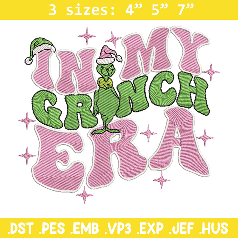 Grinch era embroidery design, Grinch embroidery, Chrismas design, Embroidery shirt, Embroidery file, Digital download..jpg