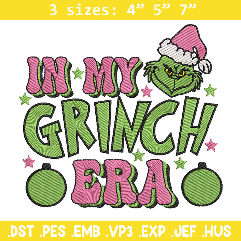 Grinch era embroidery design, Grinch embroidery, Chrismas design,Embroidery shirt, Embroidery file, Digital download.jpg