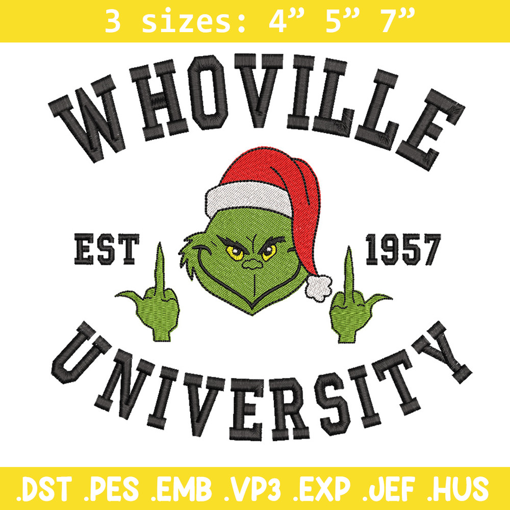 Grinch est1957 embroidery design, Grinch embroidery, Chrismas design, Embroidery file,Embroidery shirt, Digital download.jpg
