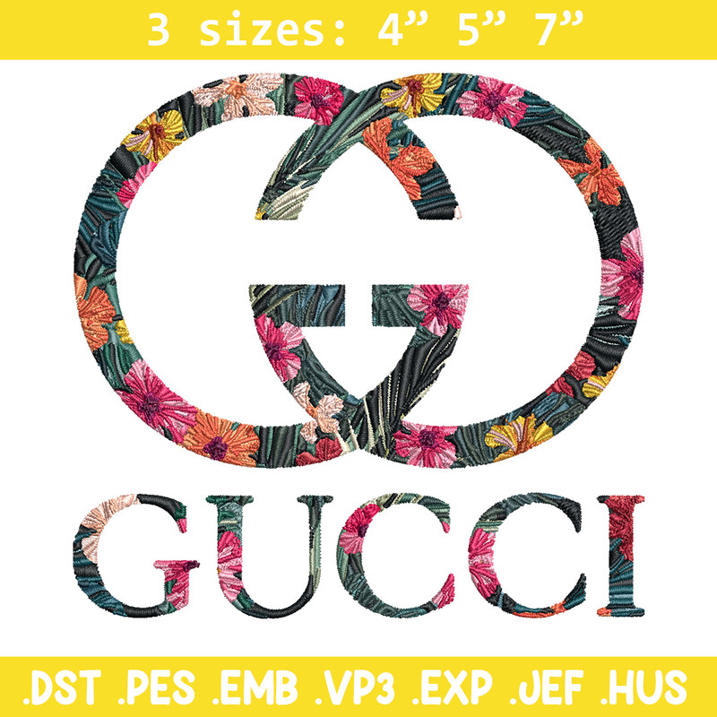 Gucci flower Embroidery Design, Gucci Embroidery, Brand Embroidery, Logo shirt, Embroidery File, Digital download.jpg