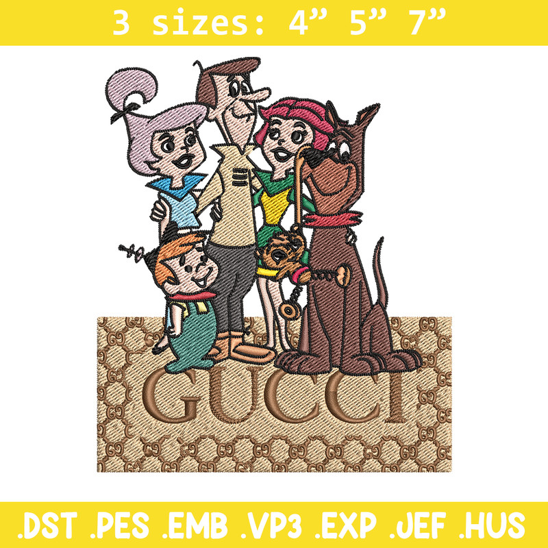 Gucci Jetsons Embroidery design, Gucci Jetsons Embroidery, cartoon design, Embroidery File, Gucci logo, Instant download.jpg
