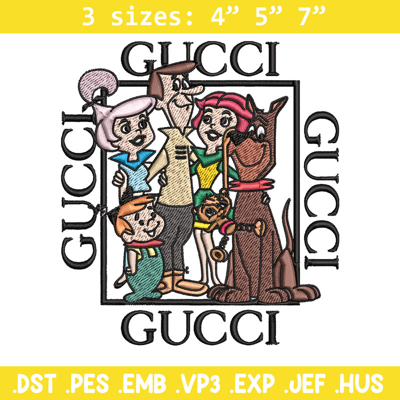 Gucci Jetsons Embroidery design, Gucci Jetsons Embroidery, cartoon design, Gucci logo, Embroidery File, Instant download.jpg