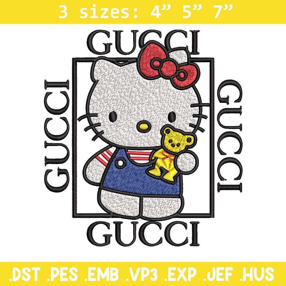 Hello kitty Gucci Embroidery design, Hello kitty Embroidery, cartoon design, Embroidery File, Instant download..jpg