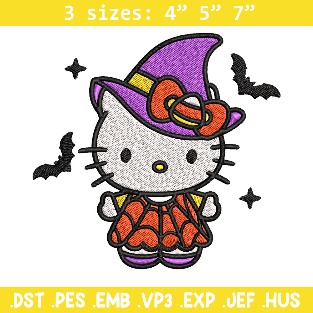 Hello kitty witch Embroidery design, Hello kitty Embroidery, cartoon design, Embroidery File, Digital download.jpg