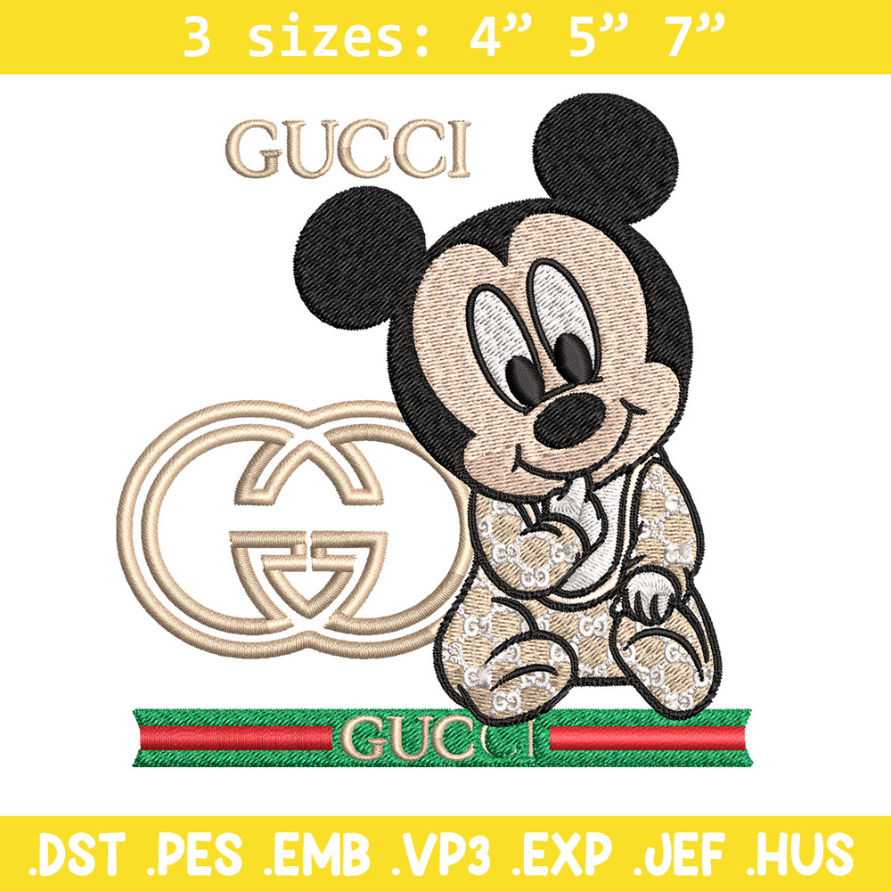 Mickey baby Embroidery Design, Gucci Embroidery, Embroidery File, Logo shirt, Sport Embroidery, Digital download..jpg
