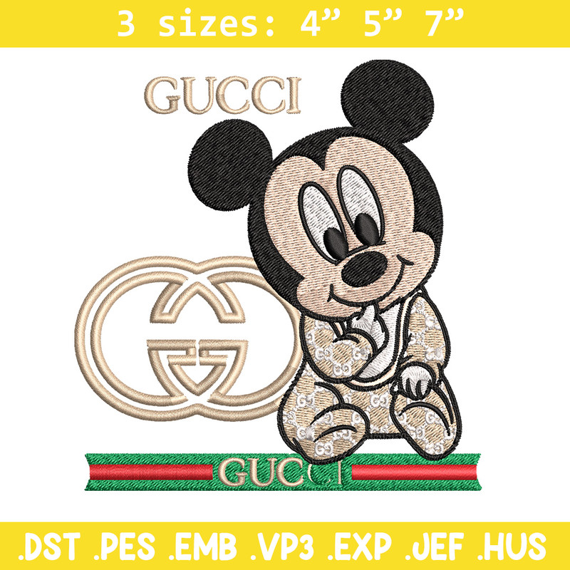 Mickey baby Embroidery Design, Gucci Embroidery, Embroidery File, Logo shirt, Sport Embroidery, Digital download..jpg