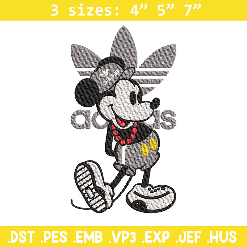 Mickey grey adidas Embroidery Design, Adidas Embroidery, Brand Embroidery, Embroidery File, Logo shirt, Digital download.jpg