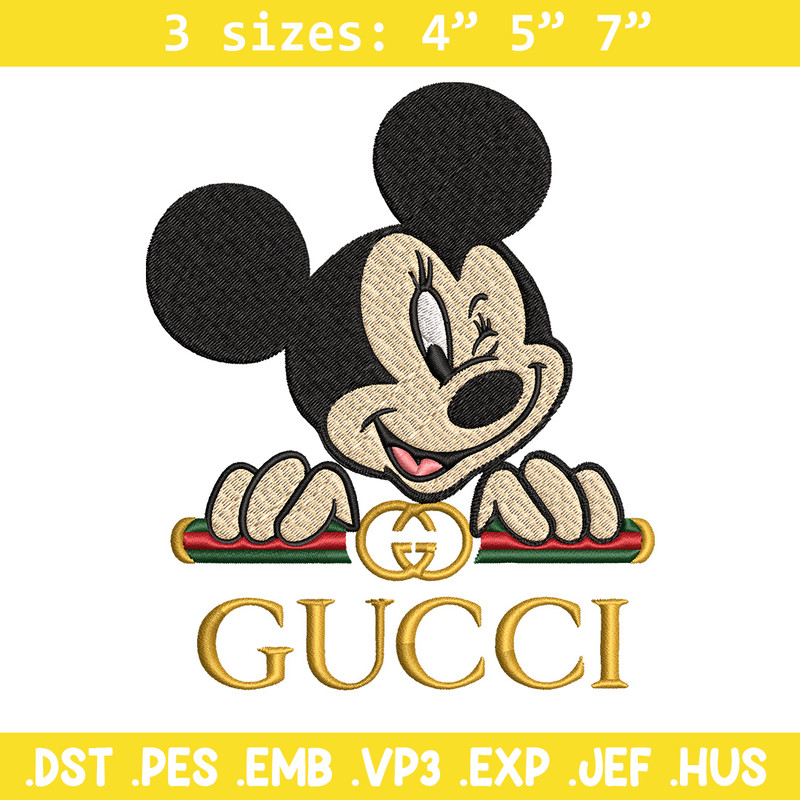 Mickey mouse Embroidery Design, Gucci Embroidery, Brand Embroidery, Embroidery File, Logo shirt, Digital download.jpg