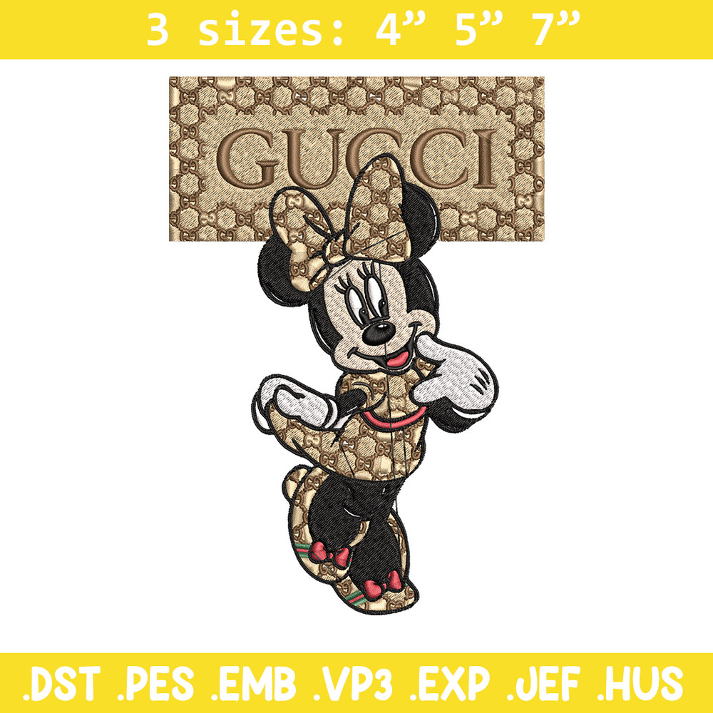 Minnie gucci Embroidery Design, Gucci Embroidery, Brand Embroidery, Logo shirt, Embroidery File, Digital download.jpg