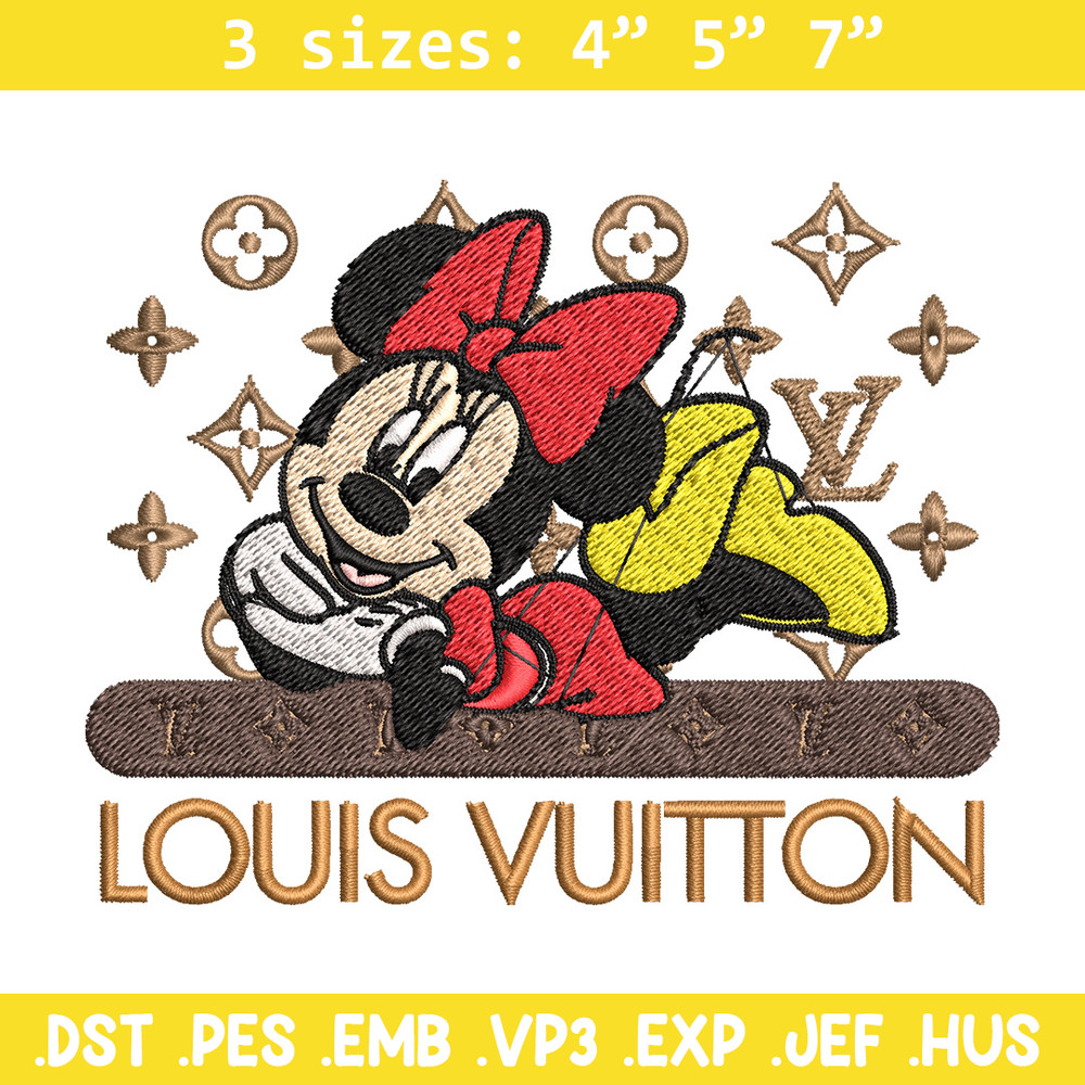 Minnie louis vuitton Embroidery Design, Lv Embroidery, Embroidery File, Brand Embroidery, Logo shirt, Digital download.jpg