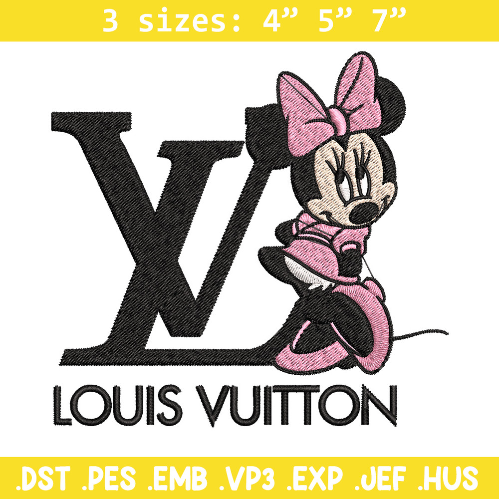 Minnie louis vuitton Embroidery Design, Lv Embroidery, Embroidery File, Disney Embroidery, Logo shirt, Digital download.jpg