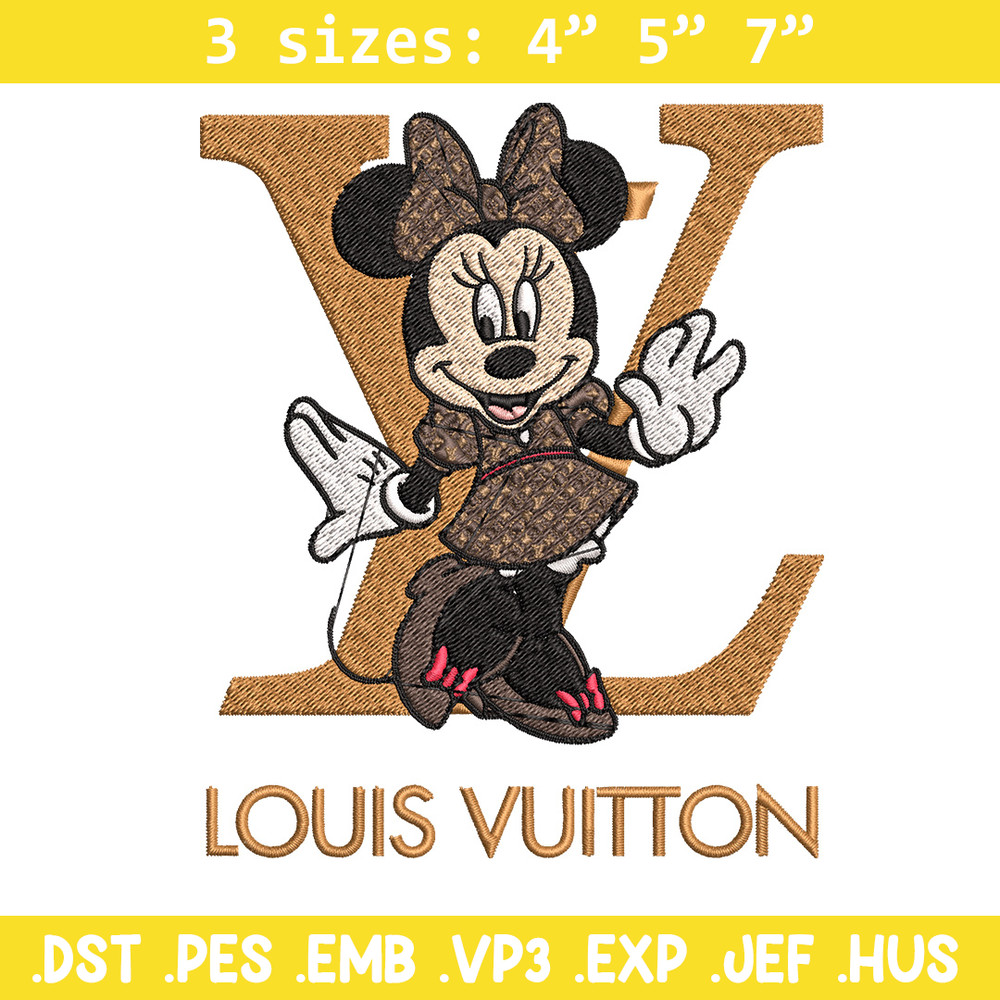 Minnie smile lv Embroidery Design, Lv Embroidery, Embroidery File, Brand Embroidery, Logo shirt, Digital download.jpg