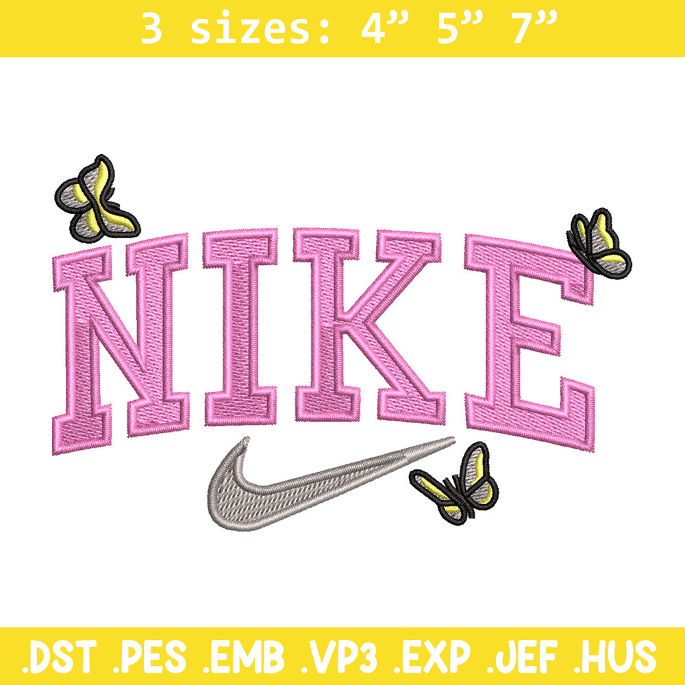 Nike butterfly embroidery design, Butterfly embroidery, Nike design, Embroidery shirt, Embroidery file, Digital download.jpg