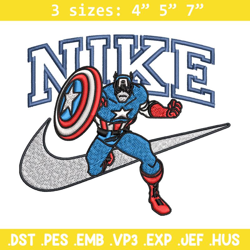 Nike captain america Embroidery Design, Brand Embroidery, Nike Embroidery, Embroidery File, Logo shirt, Digital download.jpg