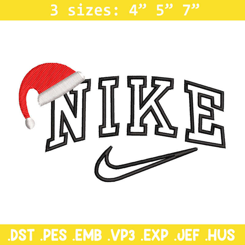 Nike hat embroidery design, Chrismas embroidery, Nike design, Embroidery shirt, Embroidery file, Digital download.jpg