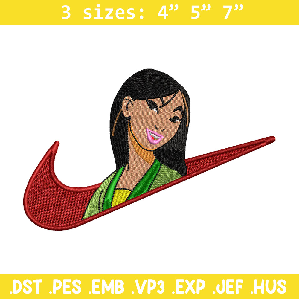 Nike Mulan embroidery design, Nike Mulan embroidery, Nike design, cartoon design, cartoon shirt, Digital download.jpg