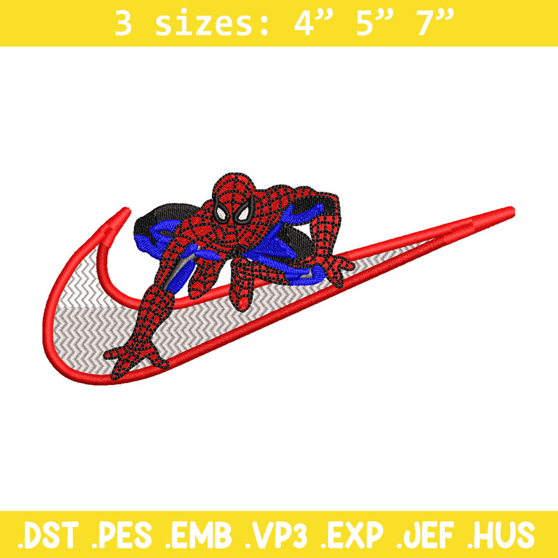 Nike Spiderman Logo embroidery design, Spiderman embroidery, Nike design, movie design, movie shirt, Digital download.jpg