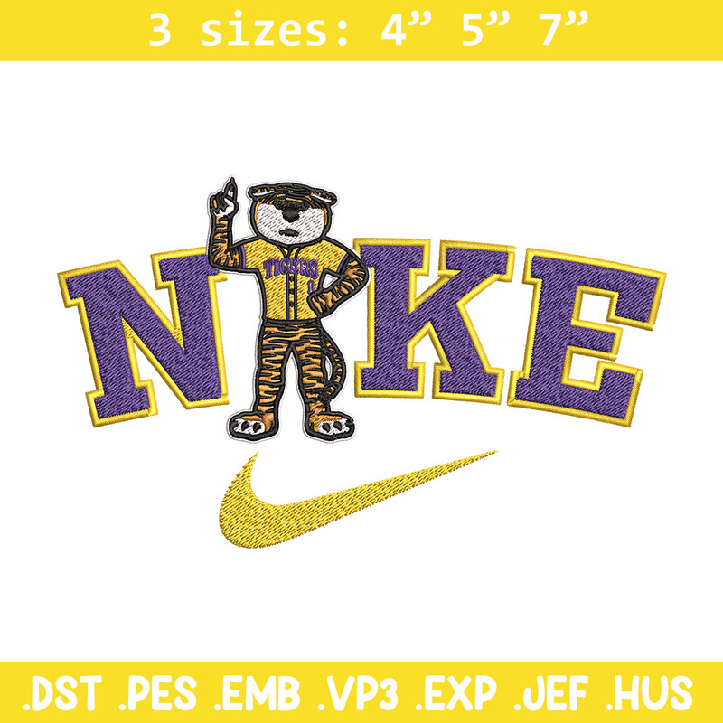 Nike tigers embroidery design, Sport embroidery, Nike design, Embroidery file, Embroidery shirt,Digital download.jpg
