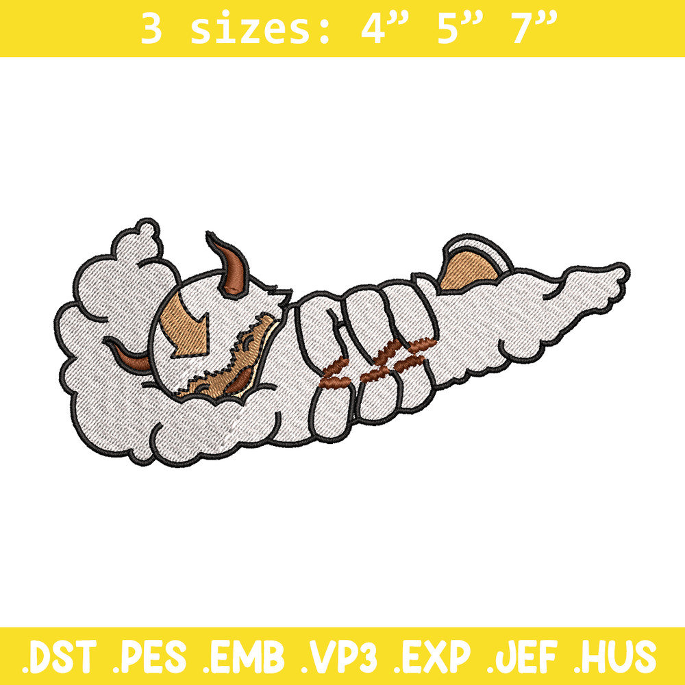 Nike x Appa embroidery design, Avatar cartoon embroidery, Nike design, cartoon design, cartoon shirt, Digital download.jpg