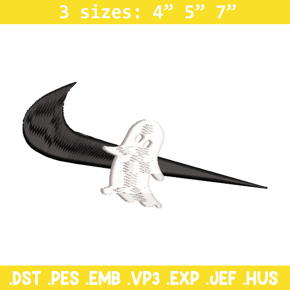 Nike x ghost embroidery design, Horror embroidery, Nike design, Embroidery shirt, Embroidery file,Digital download.jpg