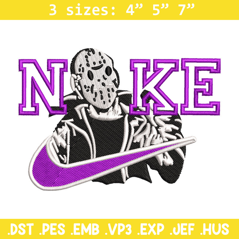 Nike x horror embroidery design, Horror movie embroidery, Nike design, Embroidery shirt, Embroidery file,Digital download.jpg