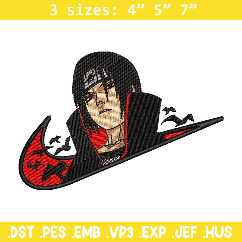 Nike x Itachi V2 embroidery design, Naruto embroidery, Nike design, anime design, anime shirt, Digital download.jpg
