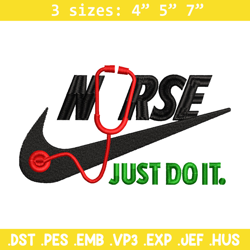 Nurse Nike embroidery design, Nurse Nike embroidery, Nike design, Embroidery file, logo shirt, Instant download.jpg