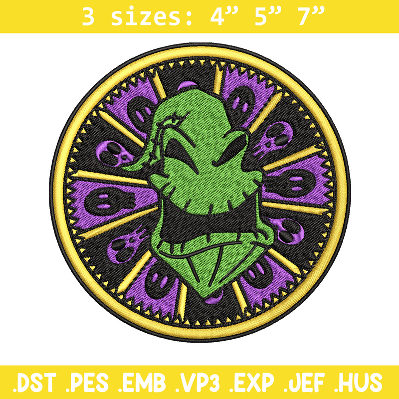 Oogie Boogie Logo Embroidery design, Oogie Boogie Logo Embroidery, halloween design, Embroidery File, Digital download..jpg