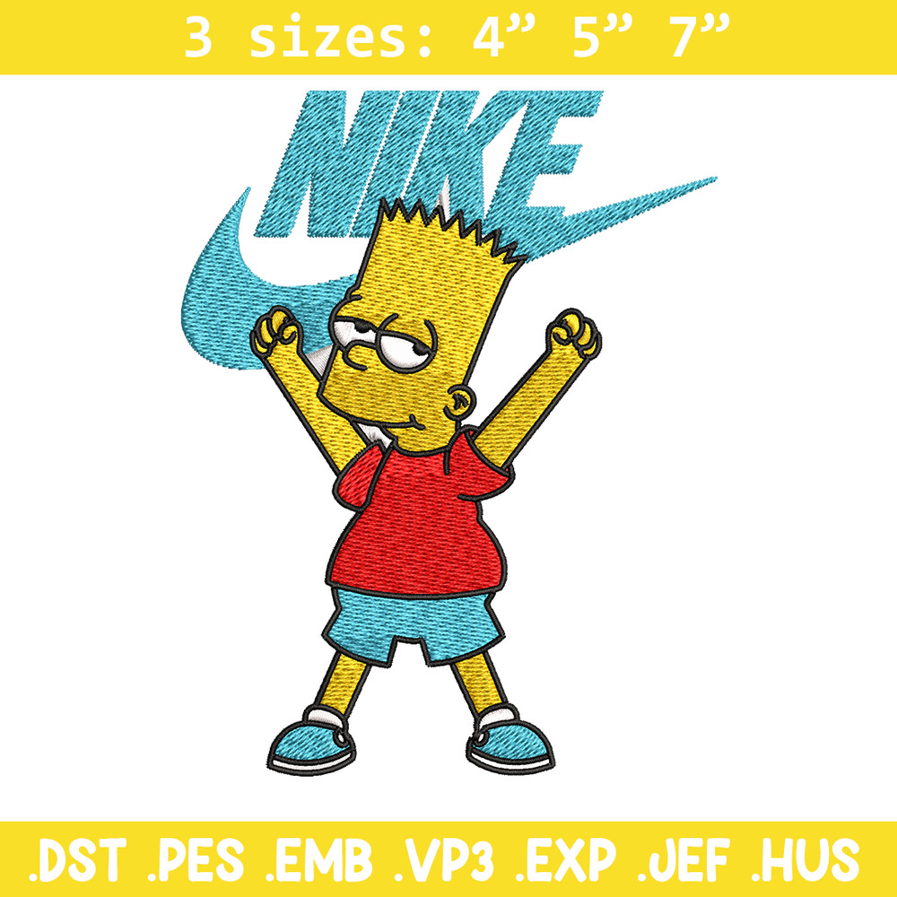 Simpson Nike Embroidery design, Simpson cartoon Embroidery, Nike design, Embroidery file, cartoon logo. Instant download.jpg