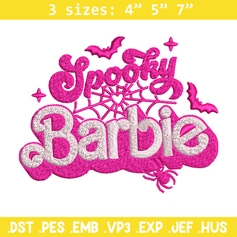 Spooky Barbie Embroidery design, Spooky Barbie Embroidery, Embroidery File, logo design, logo shirt, Digital download..jpg