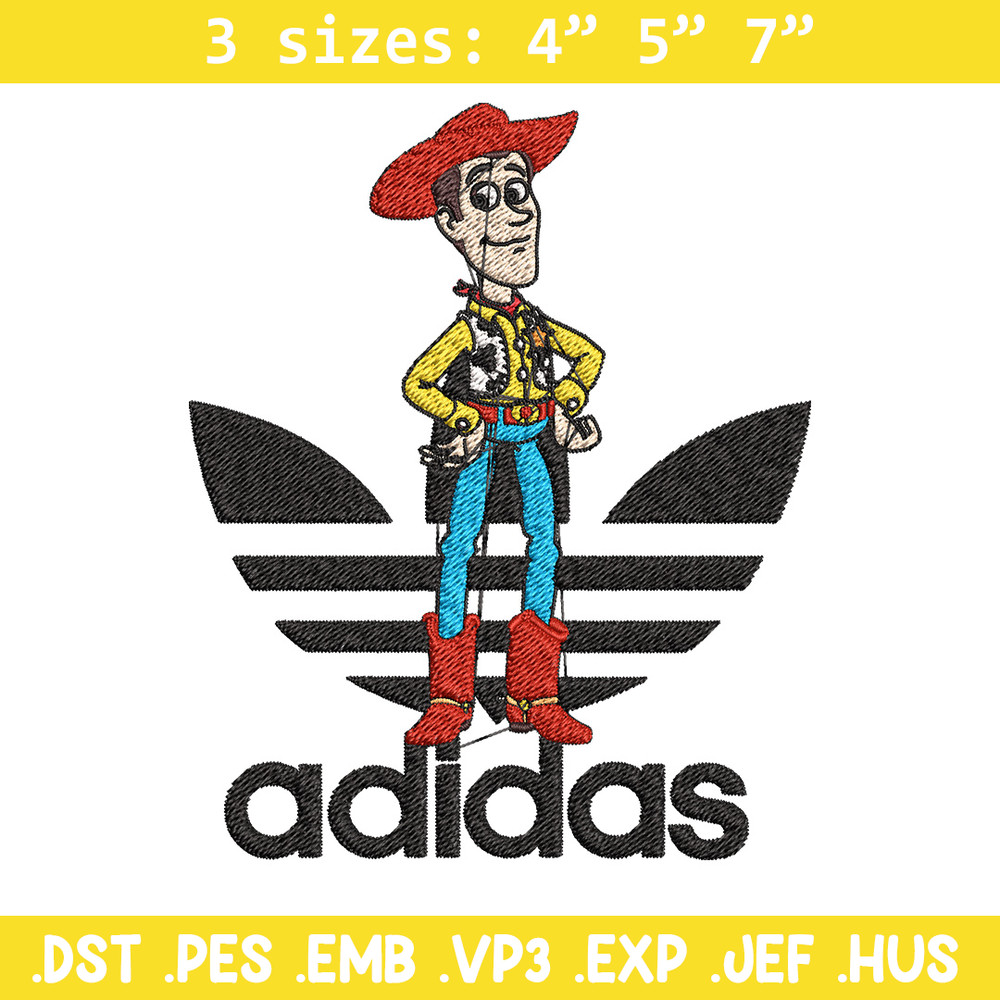 Woody adidas Embroidery Design, Adidas Embroidery, Embroidery File, Brand Embroidery, Logo shirt, Digital download.jpg