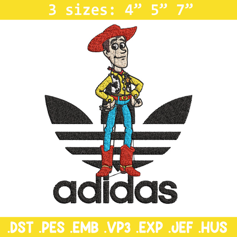 Woody adidas Embroidery Design, Adidas Embroidery, Embroidery File, Brand Embroidery, Logo shirt, Digital download.jpg