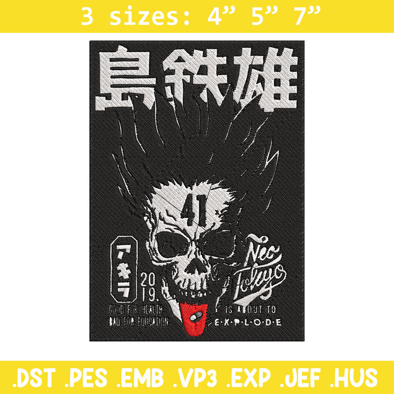 Akira 41 Poster Embroidery Design, Akira Embroidery, Embroidery File,Anime Embroidery, Anime shirt, Digital download..jpg