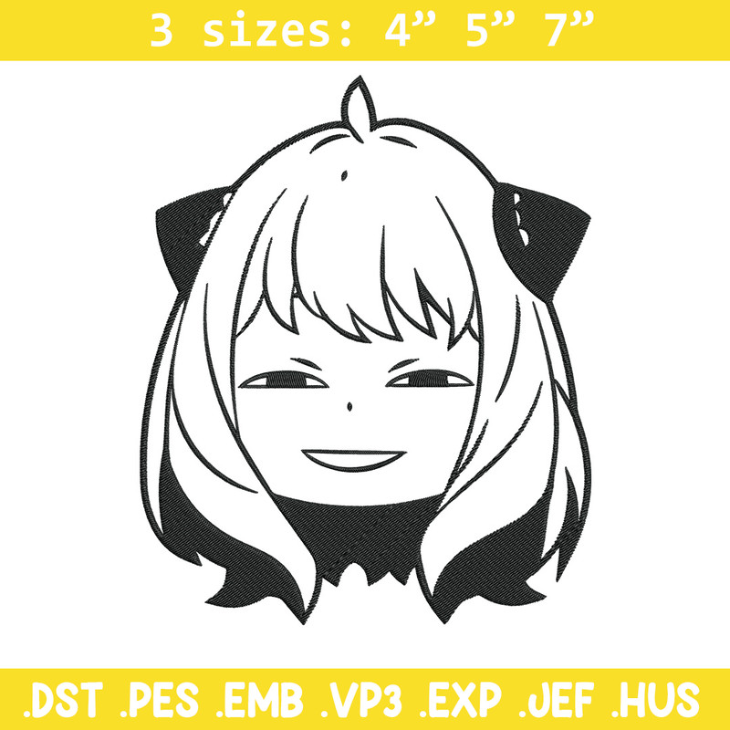 Anya meme Embroidery Design, Spy x family Embroidery, Embroidery File, Anime Embroidery, Anime shirt, Digital download.jpg