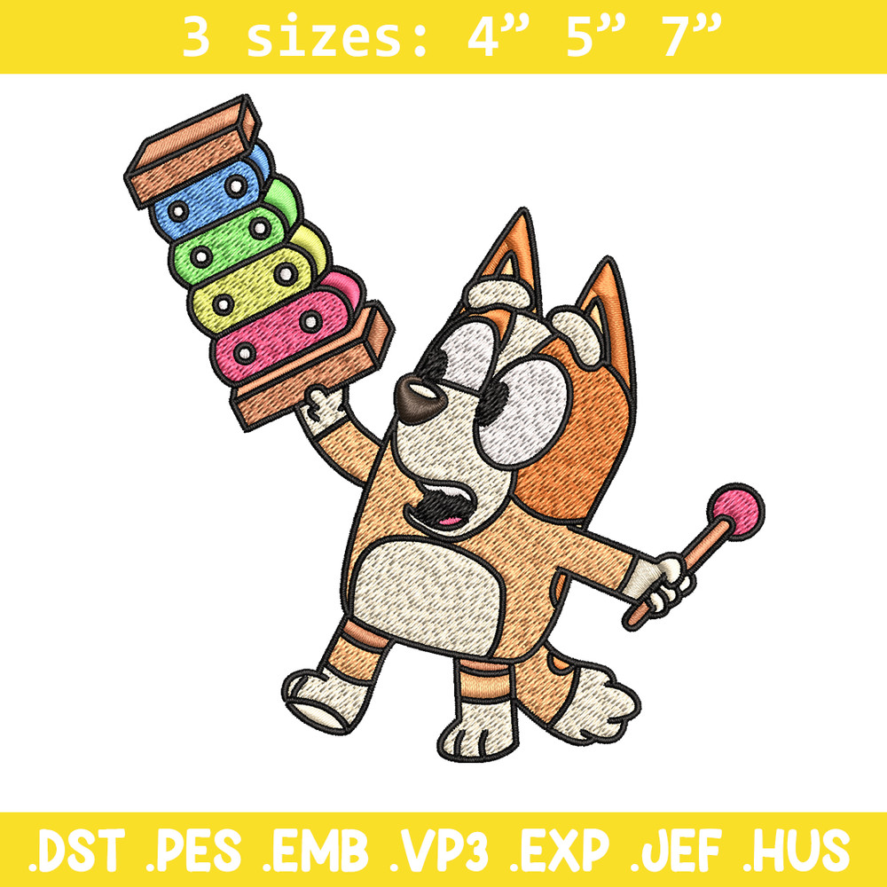 Bluey Bingo Embroidery, Bluey cartoon Embroidery, Embroidery File, cartoon design, cartoon shirt, Digital download..jpg