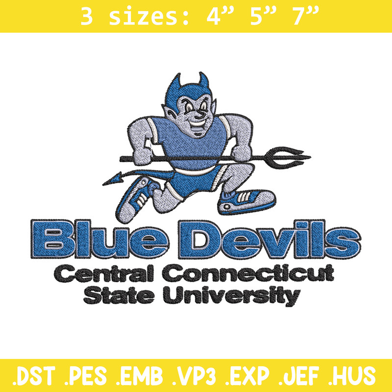 Central Connecticut logo embroidery design, College embroidery,Sport embroidery, logo sport embroidery,Embroidery design.jpg
