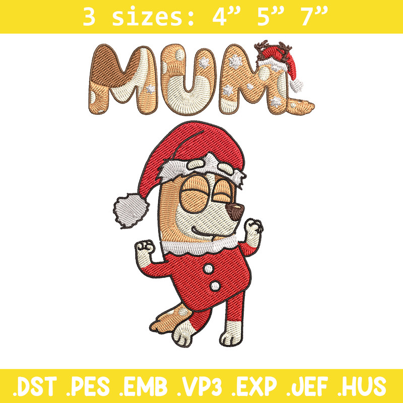 Chilli mom Embroidery Design, Bluey Embroidery, Embroidery File, Chrismas Embroidery, Anime shirt, Digital download.jpg