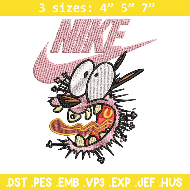 Courage dog Embroidery design, Courage dog Embroidery, Nike design, Embroidery file, cartoon logo. Instant download..jpg